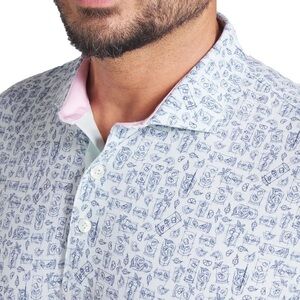 Puma X AP Sketch Golf Polo Men's Cocktail Beverage Graphic Polo